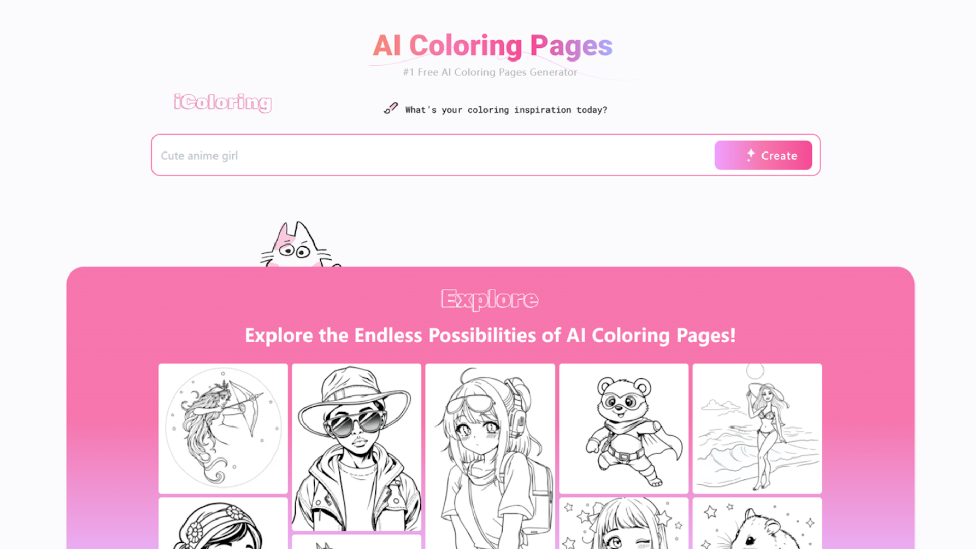 Free AI Coloring Pages Generator - AItrendytools